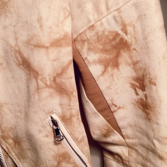 3.1 Phillip Lim Cream Fabric Leather Jacket Stand-Up Collar w matching Shorts 4 - Picture 7 of 10